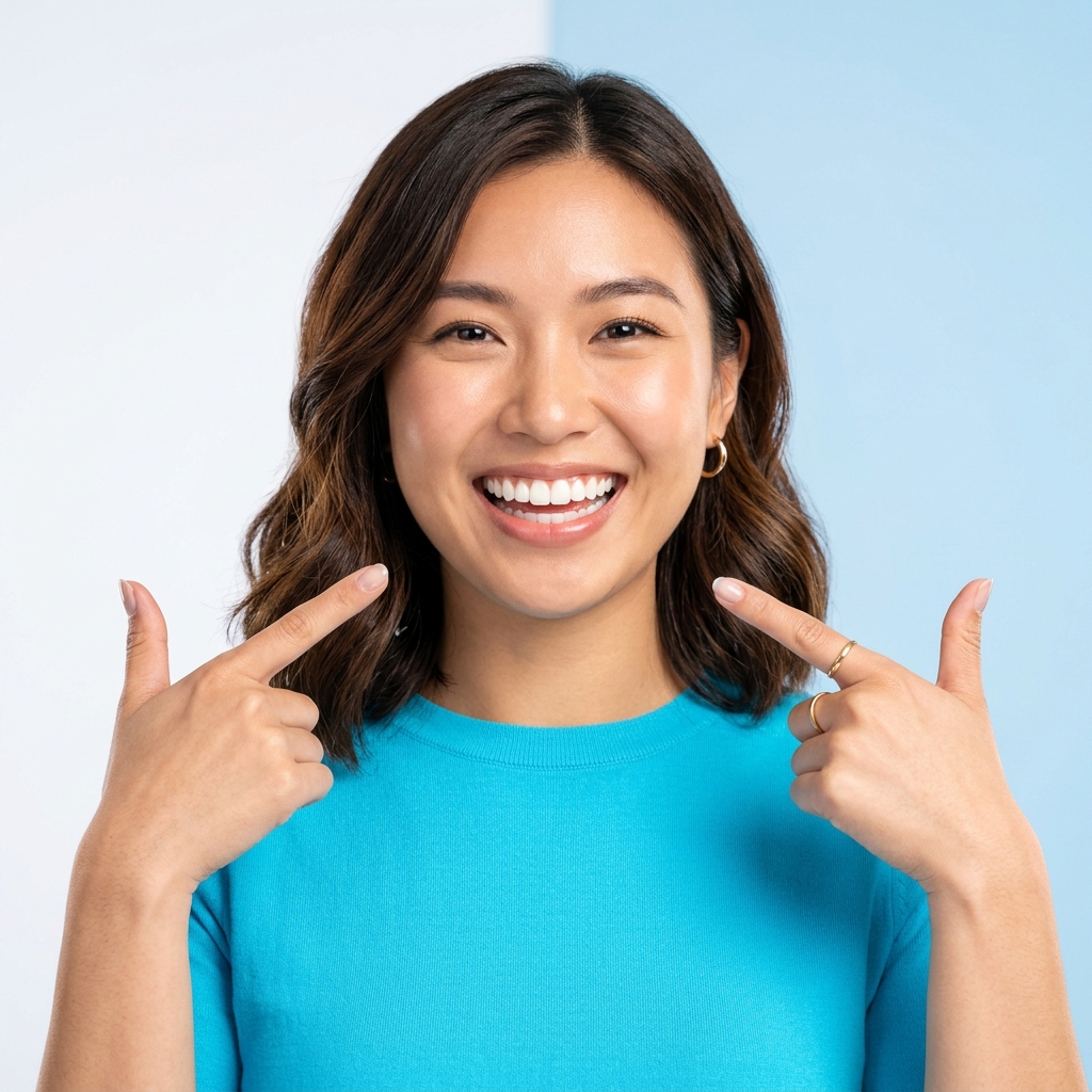 Cô gái mỉm cười tự tin